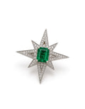 Emerald Star Brooch