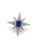 Sapphire Star Brooch