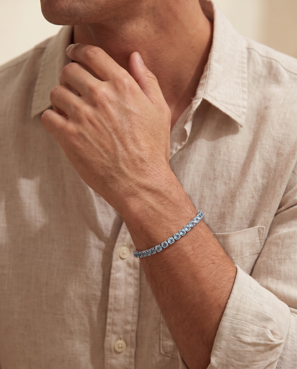 Aqua Tennis Bracelet