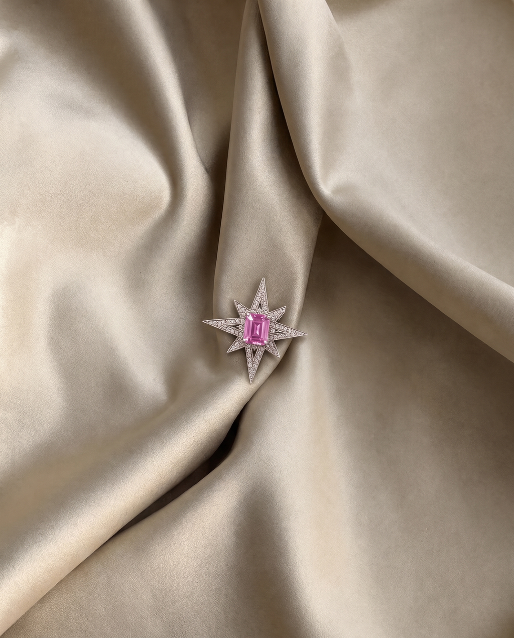 Pink Star Brooch