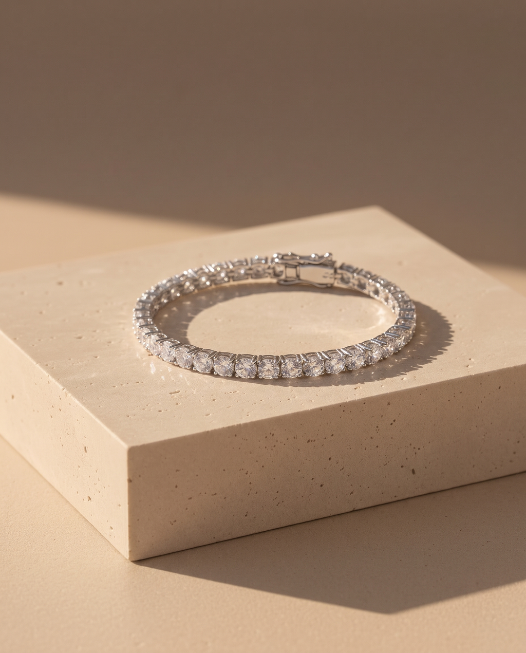 4mm White Tennis Bracelet