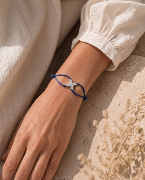 Signature X Dark Blue Cord Bracelet