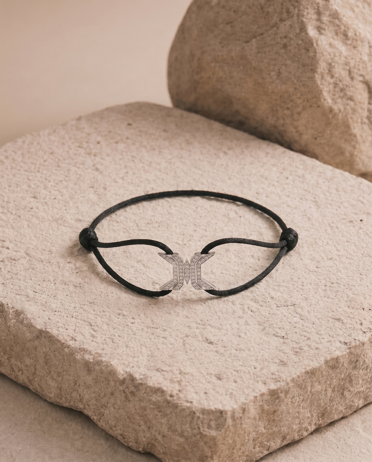 Signature X Black Cord Bracelet