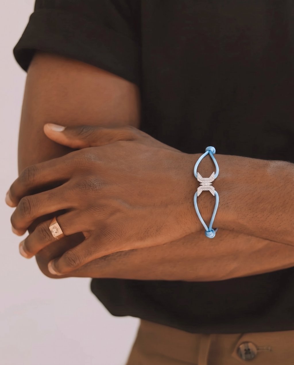 Signature X Light Blue Cord Bracelet