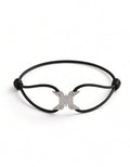 Signature X Black Cord Bracelet